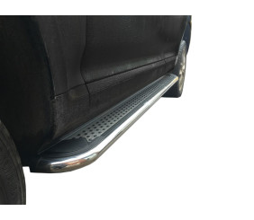 Бокові пороги Maydos v2 (2 шт., алюміній -2026 нерж) для Porsche Cayenne 2010-2017 рр