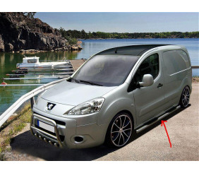 Бічні труби (2 шт., нерж.) 60мм, без пластикових підніжок для Citroen Berlingo 2008-2018 рр