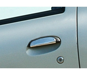 Накладки на ручки (нерж.) 2 шт, Carmos - Турецька сталь для Renault Clio II 1998-2005 рр