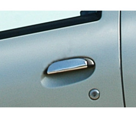 Накладки на ручки (4 шт, нерж) 2 шт, Carmos - Турецька сталь для Renault Megane I 1996-2004 рр
