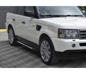 Бокові пороги Allmond Grey (2 шт., алюміній) для Range Rover Sport 2005-2013 рр