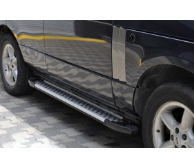 Бокові пороги Allmond Grey (2 шт., алюміній) для Range Rover III L322 2002-2012 рр