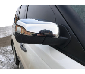 Накладки на дзеркала (2 шт, нерж.) Carmos - Турецька сталь для Land Rover Discovery III 2004-2009 рр