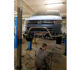 Кенгурятник WT004ST (нерж) для Volkswagen T5 2010-2015 рр