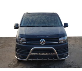 Кенгурятник з вусами WT004-ST (нерж) для Volkswagen T6 2015-2024 рр
