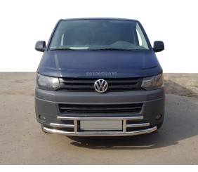 Передній захист F3-42 (нерж) для Volkswagen T5 2010-2015 рр