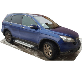 Бокові пороги Allmond Grey (2 шт., алюм.) для Honda CRV 2007-2011 рр