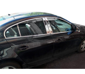 Накладки на стійки (нерж) для Renault Fluence 2009-2016 рр