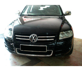 Накладки на решітку (4 шт, нерж) 2008-2010 для Volkswagen Touareg рр