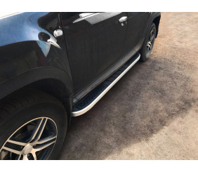 Бокові пороги Tayga V2 (2 шт., алюміній) для Renault Duster 2008-2017 рр