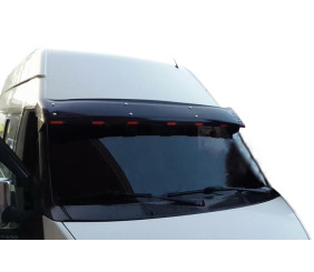 Козирьок на лобове скло (чорний глянець, 5мм) для Ford Transit 2000-2014 рр