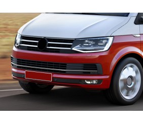 Накладки на решітку бампера 2015-2019 (3 шт, нерж) для Volkswagen T6 рр