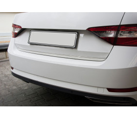 Кромка багажника (SD, нерж) OmsaLine - Італійська нержавіюча сталь для Skoda Superb 2015-2024 рр