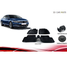Гумові килимки (4 шт, Niken 3D) для Volkswagen Passat B8 2015-2023 рр