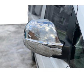 Накладки на дзеркала Vito 2004-2010 (2 шт) Carmos - Турецька сталь для Mercedes Vito W639 рр