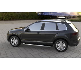 Бокові пороги Fullmond (2 шт., алюм) для Volkswagen Touareg 2010-2018 рр