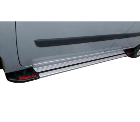 Бокові пороги Rainbow (2 шт, алюм) Довга база для Renault Kangoo 2008-2020 рр