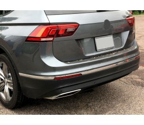 Накладки на торец бампера 2016-2020 (3 шт, нерж) для Volkswagen Tiguan рр