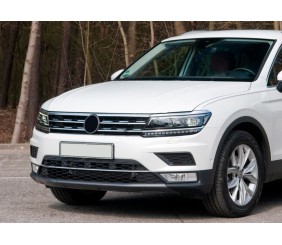 Накладки на кант решітку і фари 2016-2020 (3 шт, нерж) для Volkswagen Tiguan рр