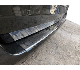 Накладка на задній бампер OmsaLine Чорний Хром (нерж) для Mercedes Vito/V-class W447 2014- рр