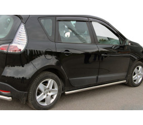 Бічні труби BB001 (2 шт., нерж) 60 мм для Renault Scenic/Grand 2009-2016 рр