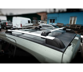 Багажник (поперечини) на звичайні рейлінги Skybar V1 (2 шт) до 110 см, Сірий для Dacia Sandero 2013-2020 рр