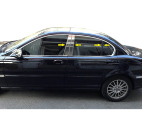 Накладки на стійки (нерж) для Jaguar X-Type 2001-2009 рр