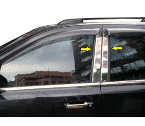 Молдинг дверних стійок (6 шт, нерж) для Fiat Fullback 2016- рр