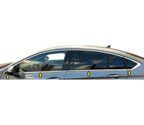Окантовка вікон (8 шт, нерж) для Opel Insignia 2017-2022 рр