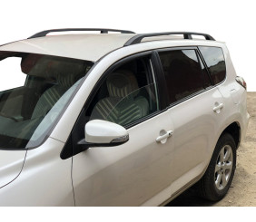 Рейлінги Чорні Турецькі Довга база, Пластикові ніжки для Toyota Rav 4 2006-2013 рр