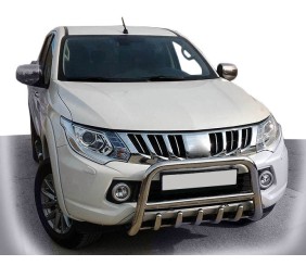 Кенгурятник WT003 (нерж) для Mitsubishi L200 2015-2024 рр