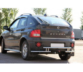 Задній захист AK005-2 (нерж) для SsangYong Action 2005-2018 рр