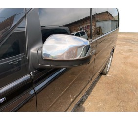 Накладки на дзеркала Vito 2010-2015 (2 шт) OmsaLine - Італійська нержавійка для Mercedes Vito W639 рр