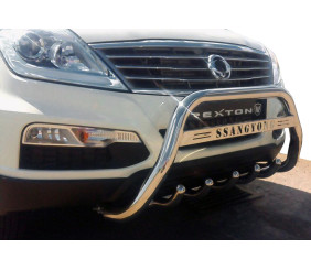 Кенгурятник WT004 (нерж) для SsangYong Rexton I 2001-2017 рр