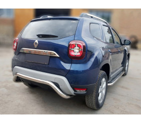 Задній захист AK007 (нерж.) для Dacia Duster 2018-2024 рр