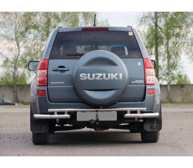 Задній захист AK005-3 (нерж) для Suzuki Grand Vitara 2005-2017 рр