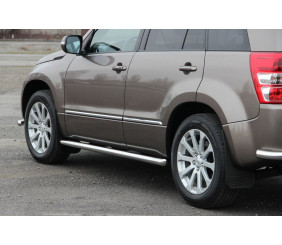 Бічні труби BB001 (2 шт., нерж) 60 мм для Suzuki Grand Vitara 2005-2017 рр