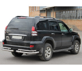 Задні подвійні куточки AK003-1 (2 шт., нерж) для Toyota Land Cruiser Prado 120 2002-2009 рр