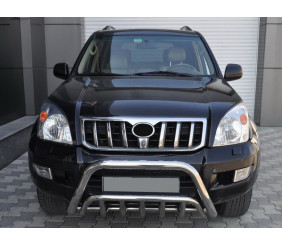 Кенгурятник низький WT002 (нерж) для Toyota Land Cruiser Prado 120 2002-2009 рр