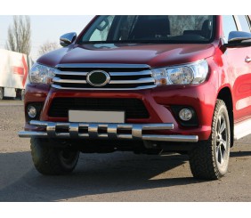 Передній захист ST015 (нерж) для Toyota Hilux 2015- рр