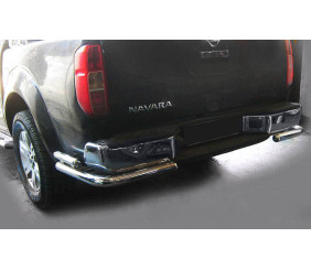 Задній захист AK003-Подвійний (нерж) для Nissan Navara 2006-2015 рр