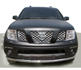 Передній захист ST008-2 (нерж) для Nissan Pathfinder R51 2005-2014 рр