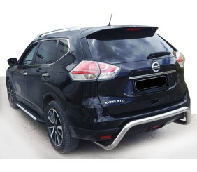 Задній захист AK007 (2 шт., нерж.) для Nissan X-trail T32/Rogue 2014-2021 рр