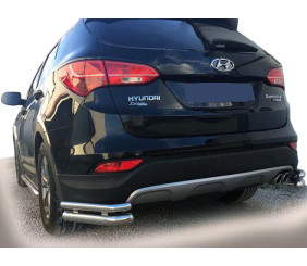 Задні кути AK-003-Подвійний (нерж.) для Hyundai Santa Fe 3 2012-2018 рр