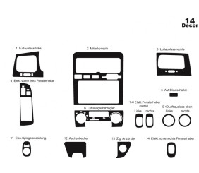 Накладки на панель Алюміній для Toyota Corona 1996-2001 рр