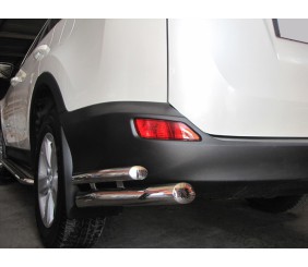 Задні куточки AK003-подвійний (нерж) для Toyota Rav 4 2013-2018 рр