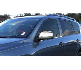 Накладки на дзеркала (2 шт) OmsaLine - Італійська нержавійка для Toyota Rav 4 2006-2013 рр