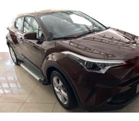 Бокові пороги Allmond Grey (2 шт., алюм) для Toyota C-HR 2016-2023 рр