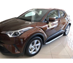Бокові пороги Fullmond (2 шт., алюм) для Toyota C-HR 2016-2023 рр