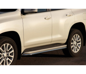 Захист бічного порогу BB004 (2 шт., нерж.) для Toyota Land Cruiser Prado 120 2002-2009 рр